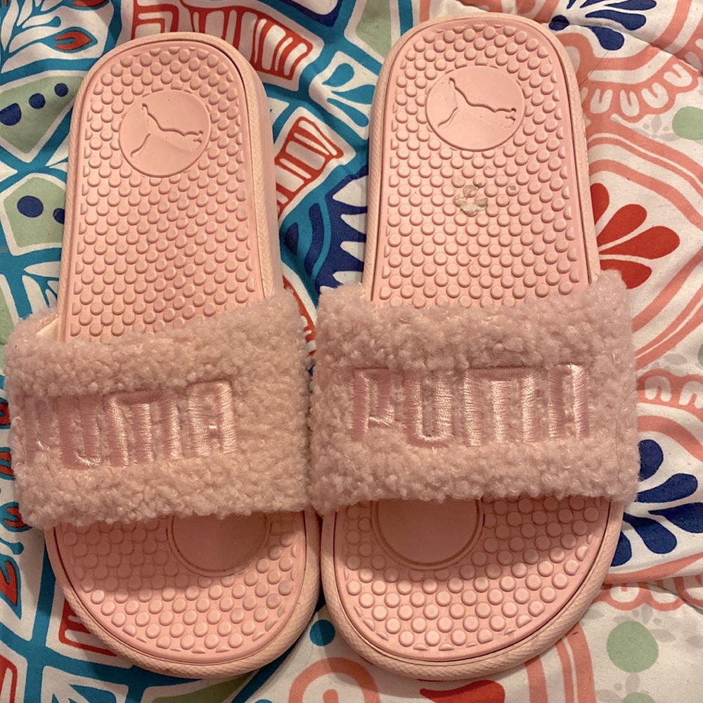Pink puma slides